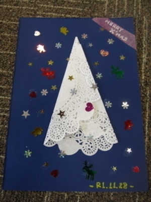 クリスマスカードを作ったよ♪